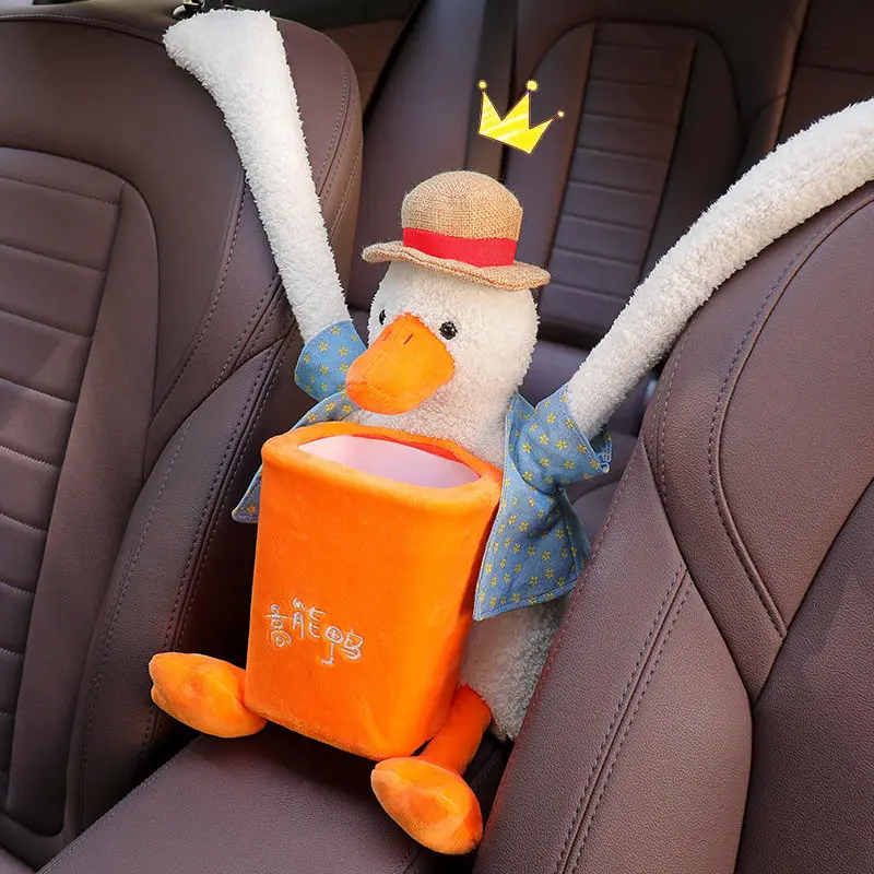 Car Trash Can Tissue Box Two-in-one Car Hanging Storage Bucket