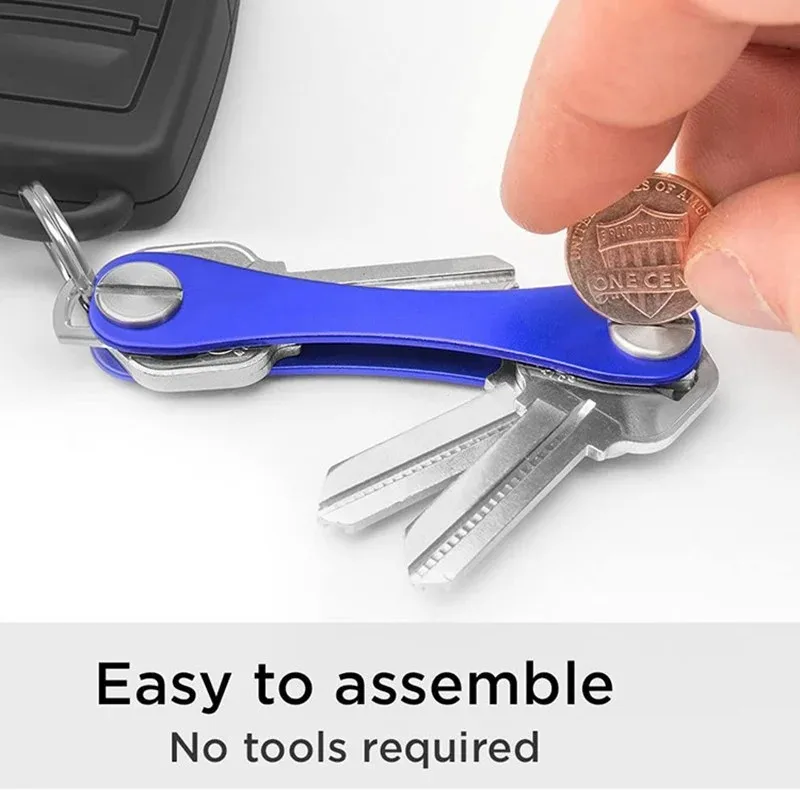 Key Organizer Smart Key Chain Wallet Metal Key Box Compact Clip Storage Outdoor