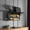 Metal Wall Storage Cabinet w Flip-Up Door Adjustable Shelf Metal Cabinet Hanging Garage Upper Cabinets Floating Lockable Steel 6