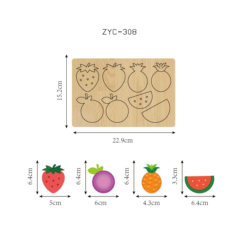 ZYC-308 Fruits wooden cutting molds are suitable for use in die-cutting machines
