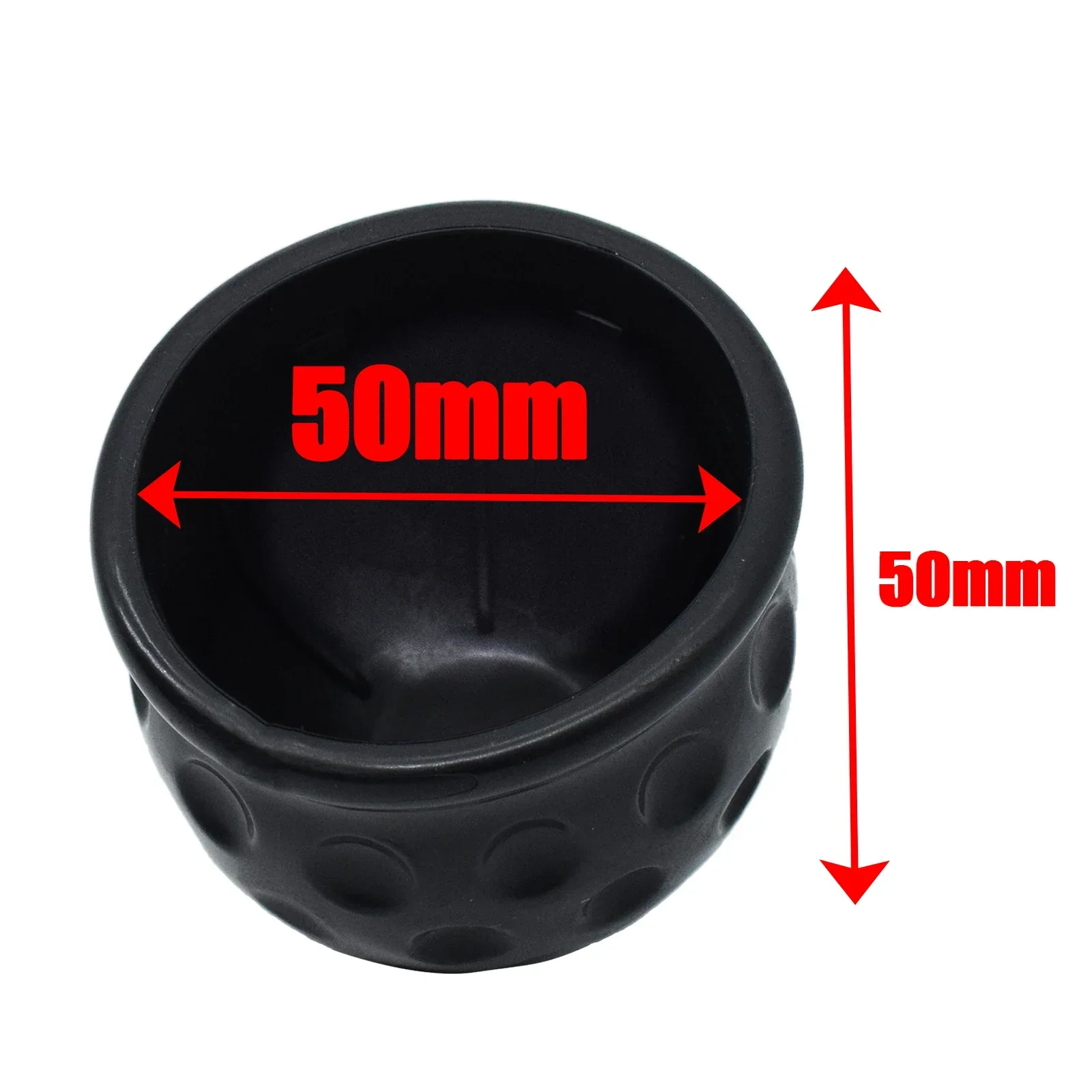 Universal 50MM Tow Bar Ball Cover Cap Trailer Ball Cover Tow Bar Cap Hitch Trailer Towball Protect Car Accessories 2pcs