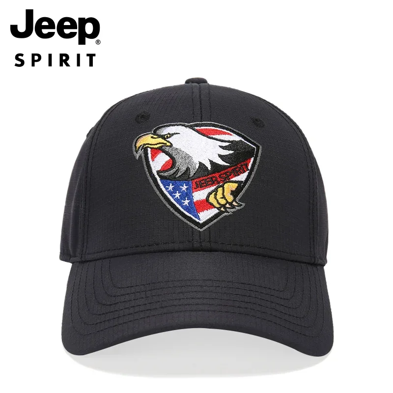 Jeep 유니섹스 아메리칸 클래식 야구 모자 트럭 운전사 모자 러닝 캡 야외 스포츠 모자, 조절 가능한 핏, 최고의 선물 96CA0285