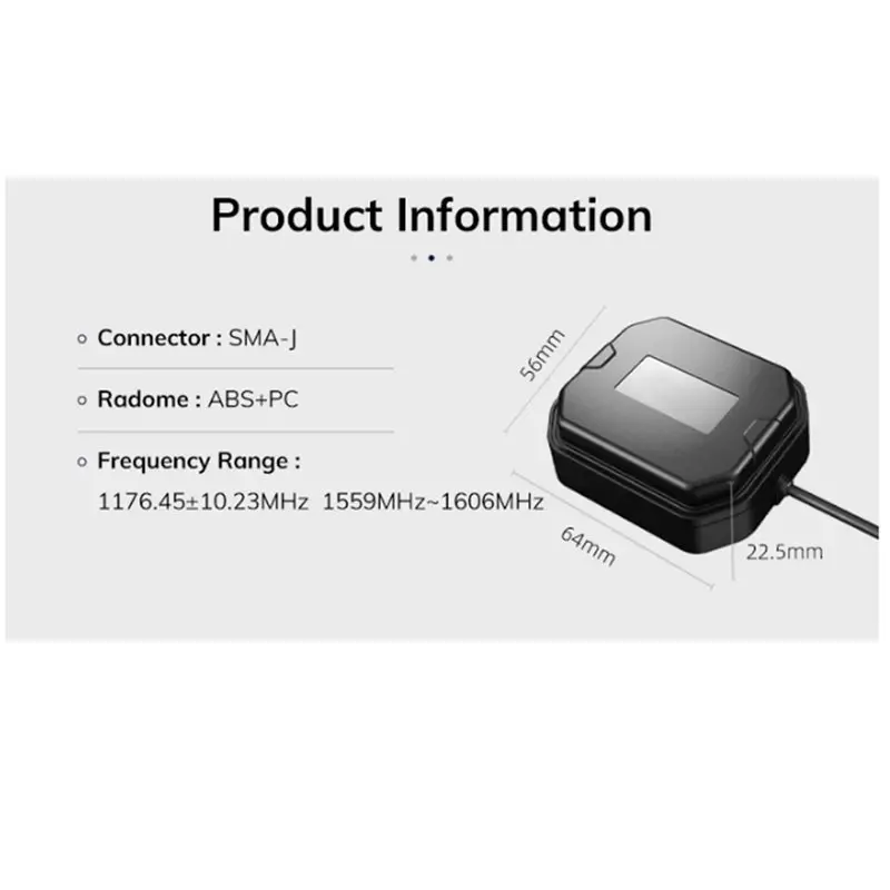 DIGIT-GNSS 액티브 RTK 안테나 Ah10b 내장 저잡음 증폭기 듀얼 밴드 L1+ L5 GPS 측량 시스템용