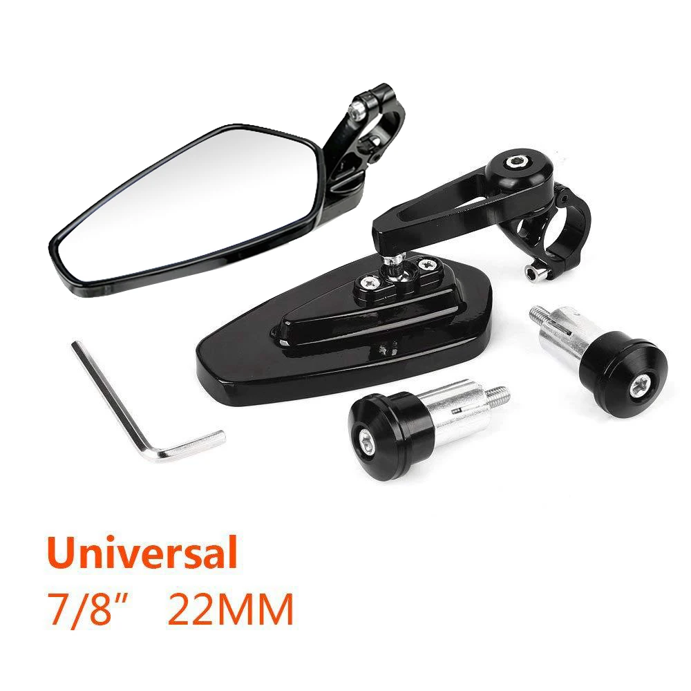 

2PCS Universal Motorcycle Rearview Mirrors Motorbike 360 Degree Aluminum 7/8" Motorbike Bike Handlebar Rear View Mirrors Parts