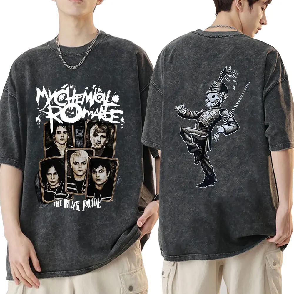 Rock Band My Chemical Romance Washed T-shirt Long Live The Black