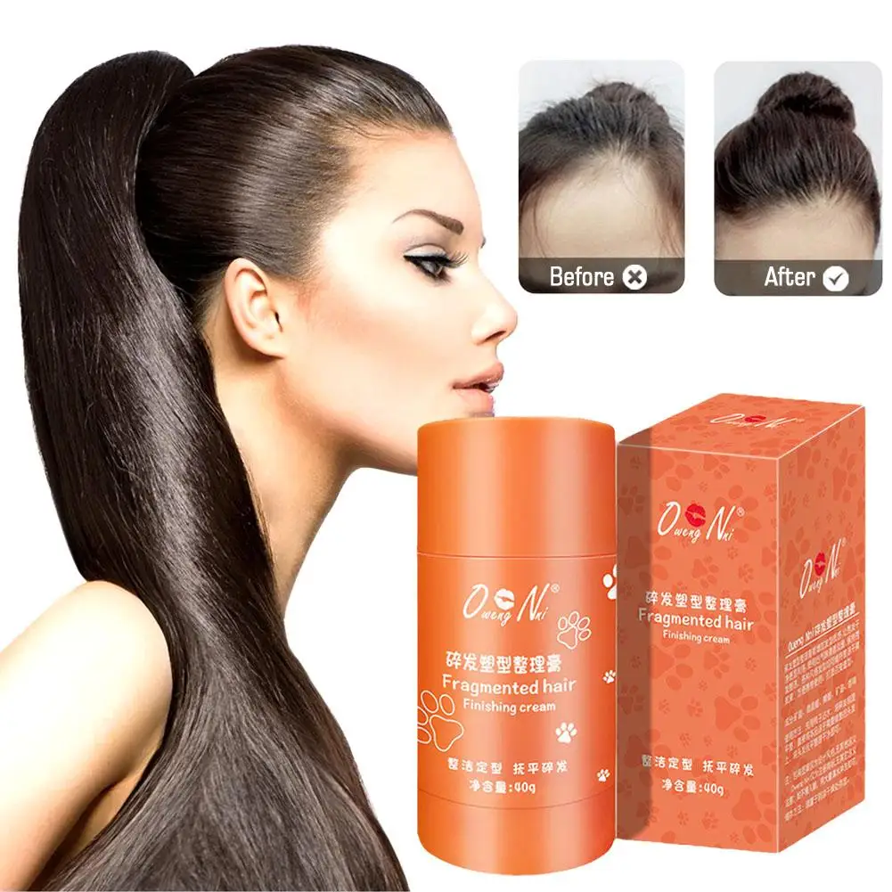 hair care products natural anti hair loss prevention hair loss treatment rapid growth nourishment dry damaged hair care Professional Hair Styling Stick Wax Finishing Cream Maquiagem Greasy Control Broken Short Frizzy Rapid Beauty Care Health N G6O7