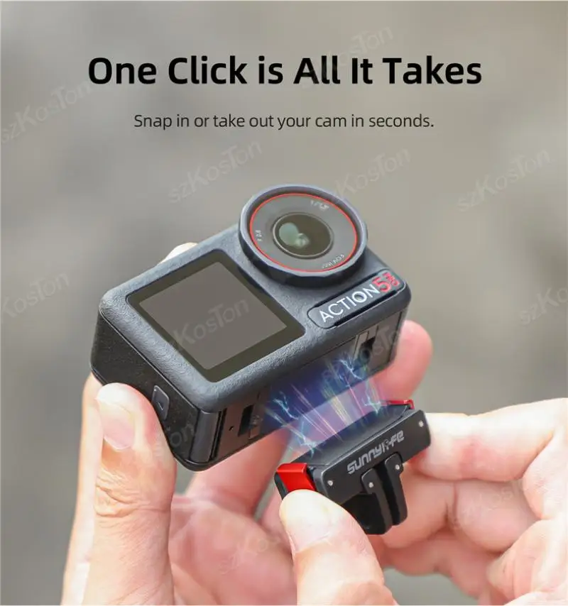 Support Magnétique Pour DJI Osmo Nano - Adaptateur Métal à Dégagement Rapide - Base Avec Filetage 1/4" - 10