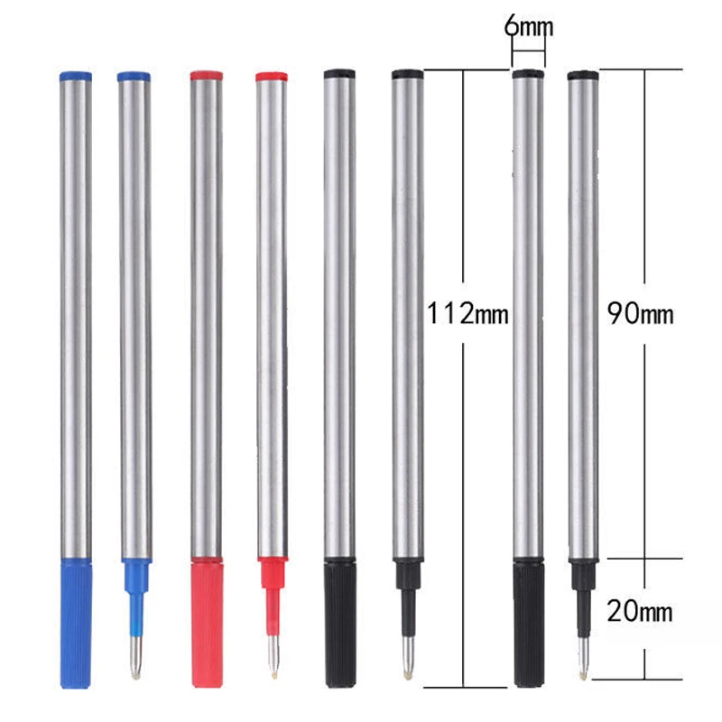 5pc 11cm Metal Refills 0.5mm Roller Ballpoint Pen Business Pen Ball Pen