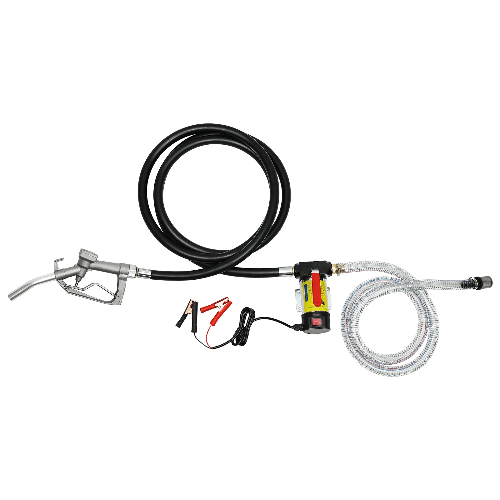Diesel Pump Fuel Oil Pump with Hose Electric Self-Priming 12V 45L Automatic Gun - 2