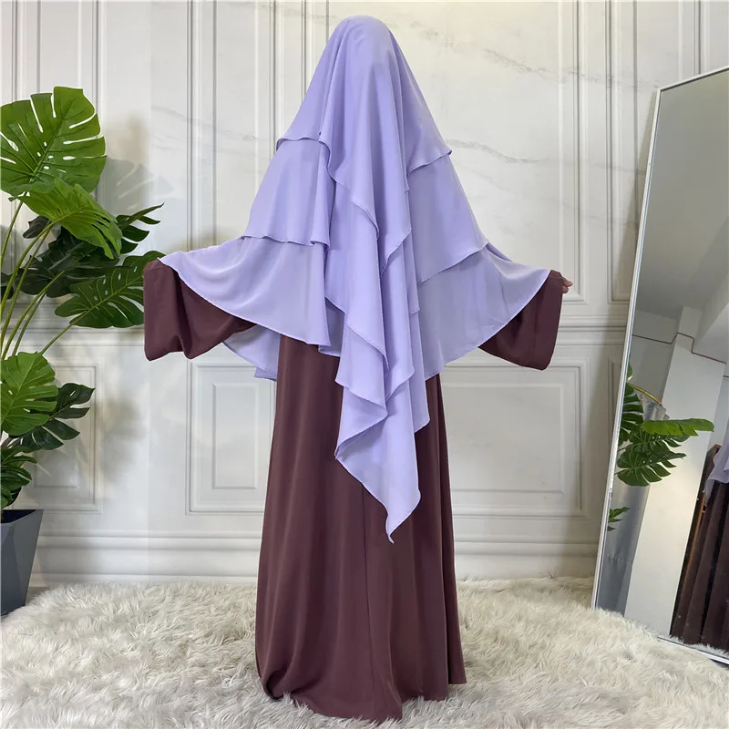 

Muslim Women Khimar Islamic Prayer Garment Long Hijab Scarf Overhead Niqab Nikab Ramadan Eid Shawls Wrap Arab Burqa Abayas Dress