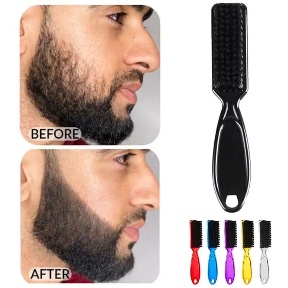 

2/4PCS Men Hair Comb Beard Brush Hairdressing Barber Tool Soft Bristles Plating Skin Fade Brush Oil Head Comb Styling Tools