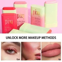 3in1 Cheek Lip Tinted Moistured Blush Stick Silky Brighten Blush Cream Blusher Cosmetics Tubes Matte Contour Makeup Cosmetics 6