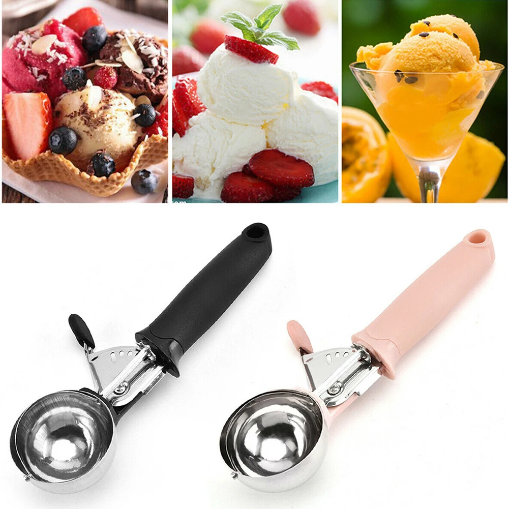Ice Ball Maker Ice Cream Spoon 1pc 1x 21.5*6cm Batter Black Easy To Hold Household Gadgets Long Handle Non-slip