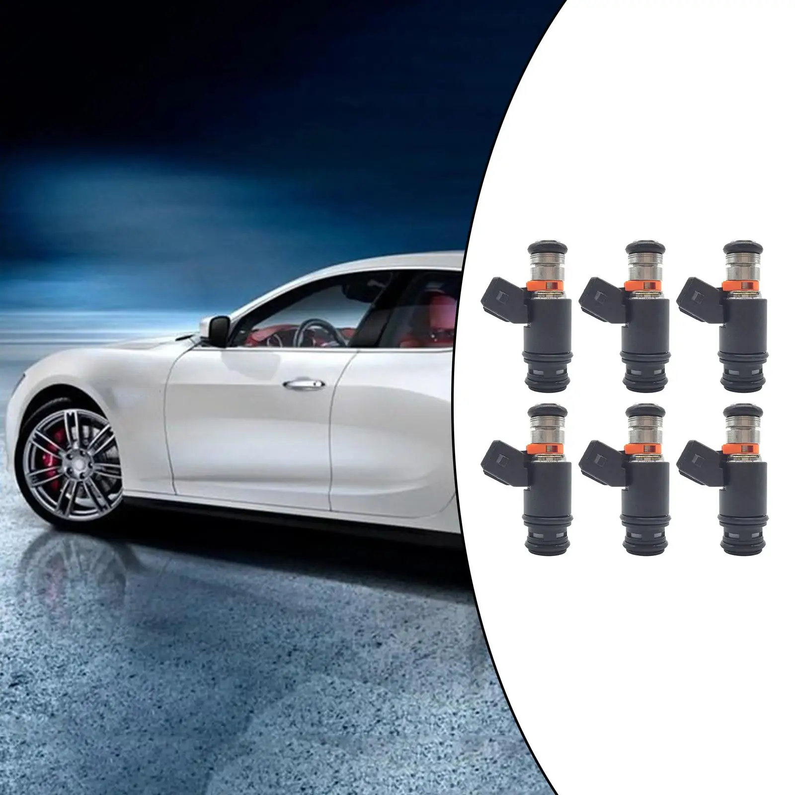 

6Pcs Vehicle Fuel Injectors Nozzle for vw 1997 & 1999-2003 Iwp022 021906031B Accessories