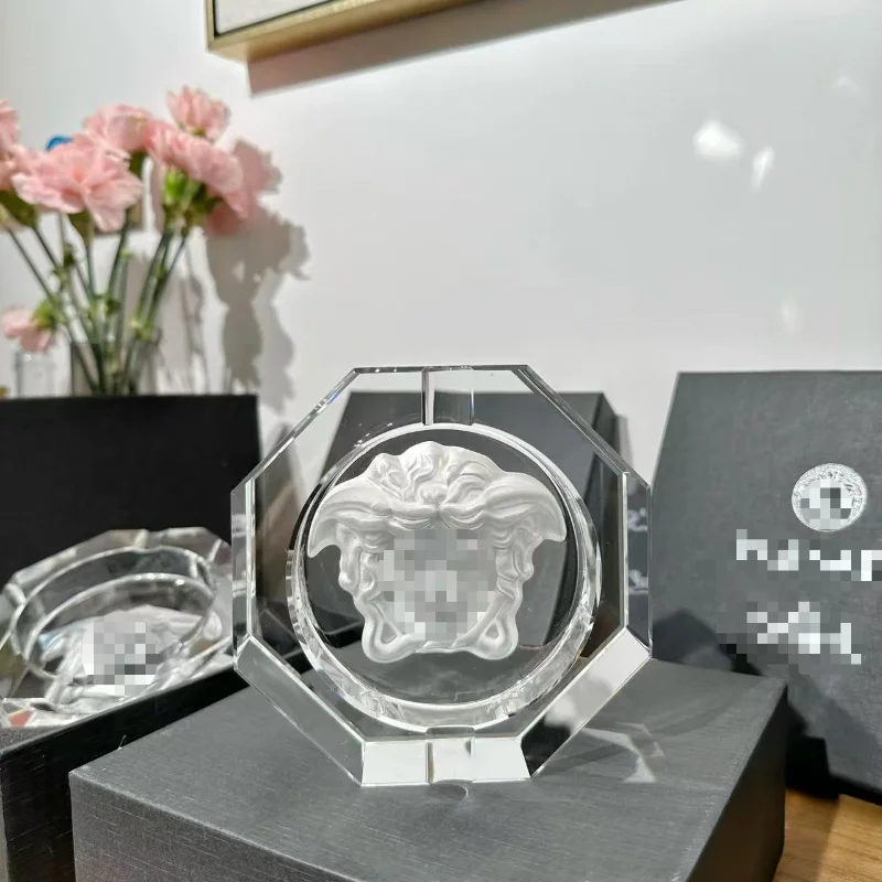 Luxury Crystal Glass Ashtray For Living Room Smoking