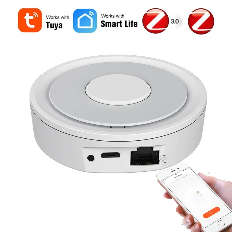 Tuya Multi-Mode Smart Gateway Zigbee Wifi Bluetooth Mesh Wired Hub Funziona Con Tuya Smart App Controllo Vocale Tramite Alexa Google Home