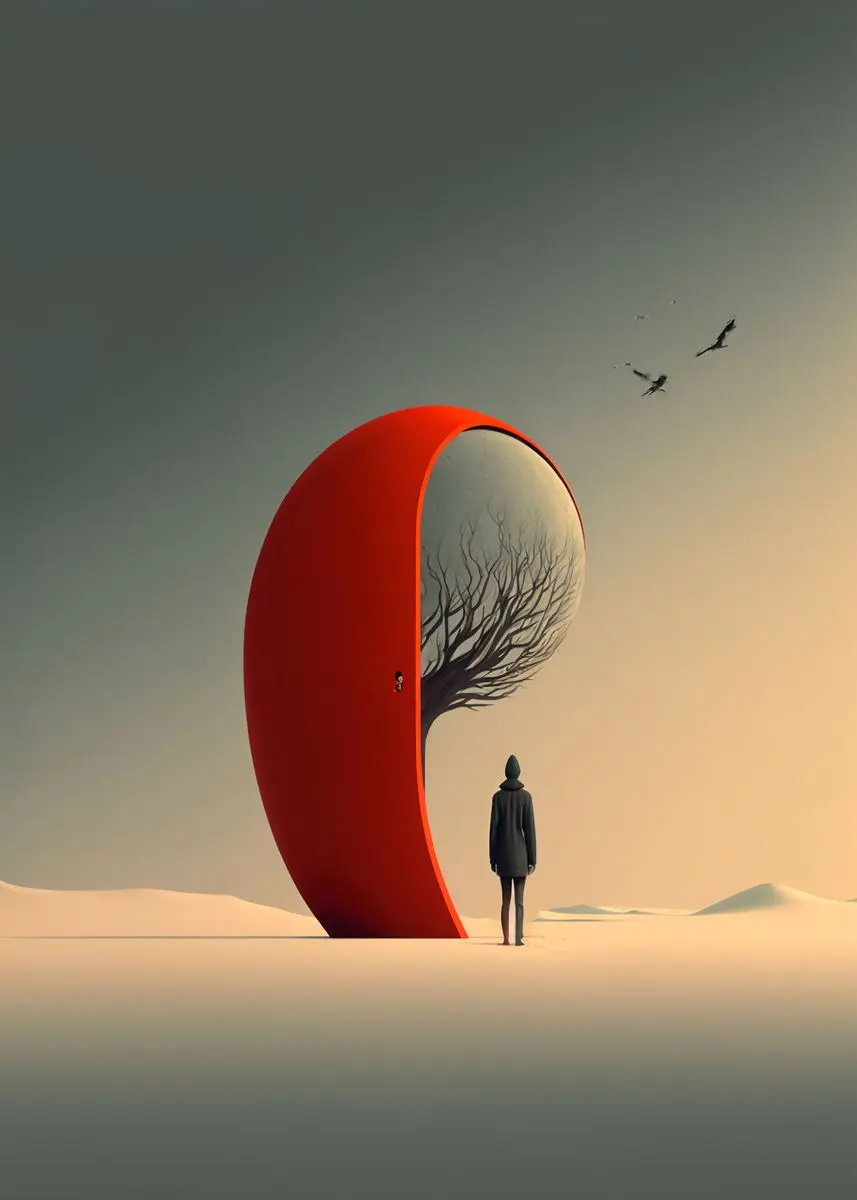 Surreal Modern Mindfulness Canvas Wall Art: Abstract Prints