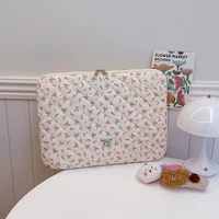 1 Pc Chic Flower Print Quilted  Laptop Bag 11 Inch/14 Inch/15 Inch Computer Bag Protection Case Laptop Sleeve Computer Case Bag - Image 6