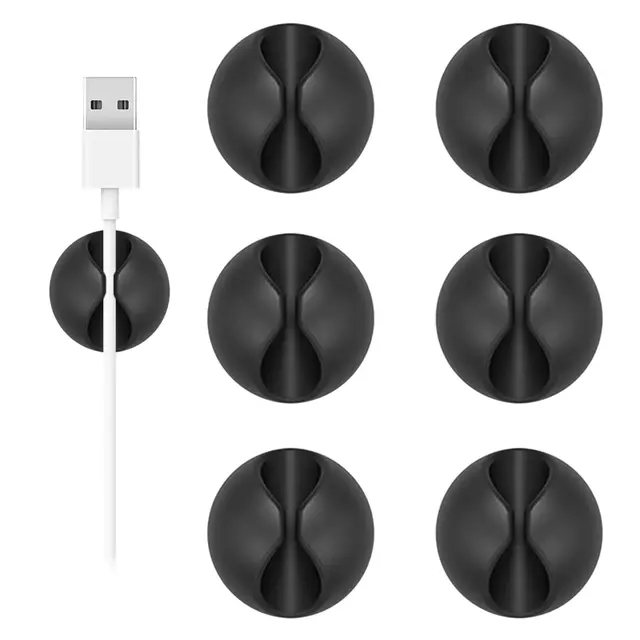 5/10/20Pcs Car Wire Tie Clip Fixer Organizer Black Clamp Cord Cable Line Holder Computer USB Line Fastener Auto Home Accessories 2