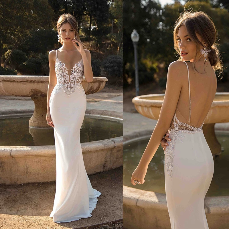 Рисунок 2 - Женское свадебное платье-Русалка на тонких бретельках