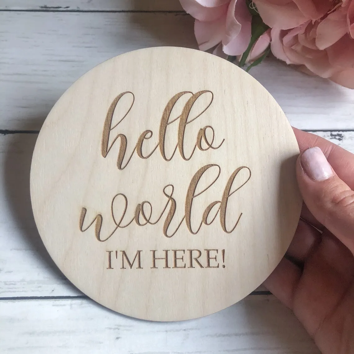 

Hello World I'm Here | Hello World Birth Announcement Sign | Baby Announcement Sign|Newborn Announcement Sign|Hello World Sign