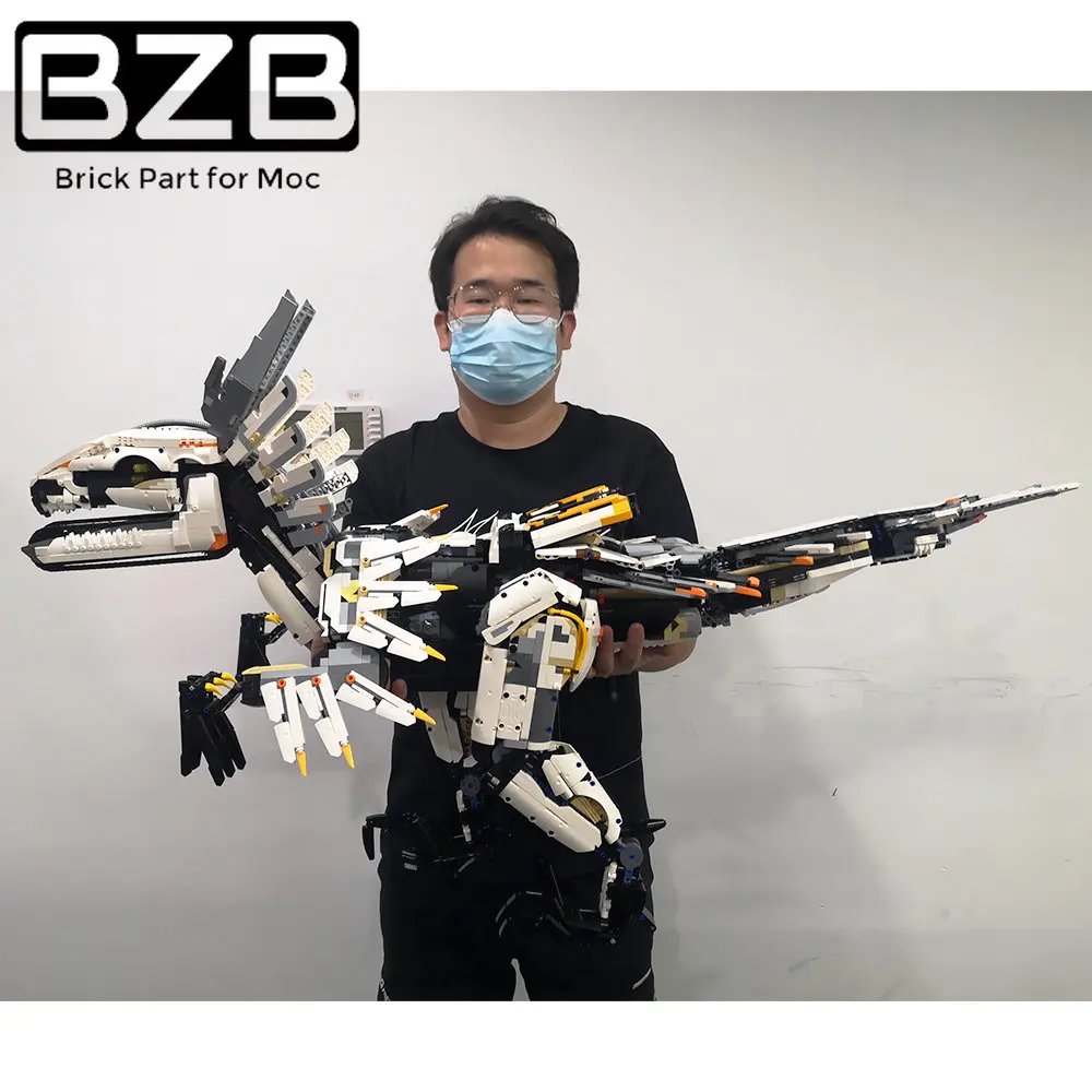 

MOC West Machine Thunder Zero Tooth Tall Necks Building Blocks Horizon Game Mecha Clawstrider Monster Bricks Model Toys Kid Gift