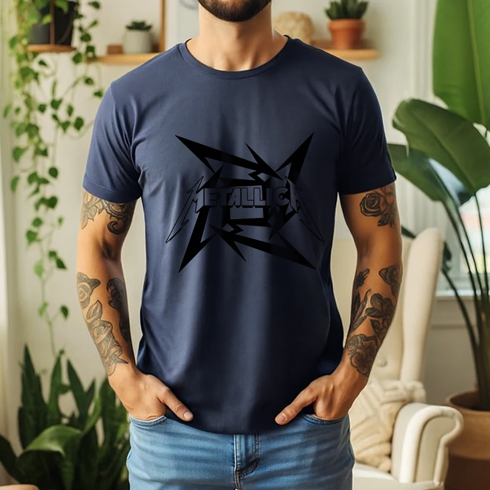 Oversized Breathable Heavy Metal Rock Punk Style 100% Cotton T-Shirt