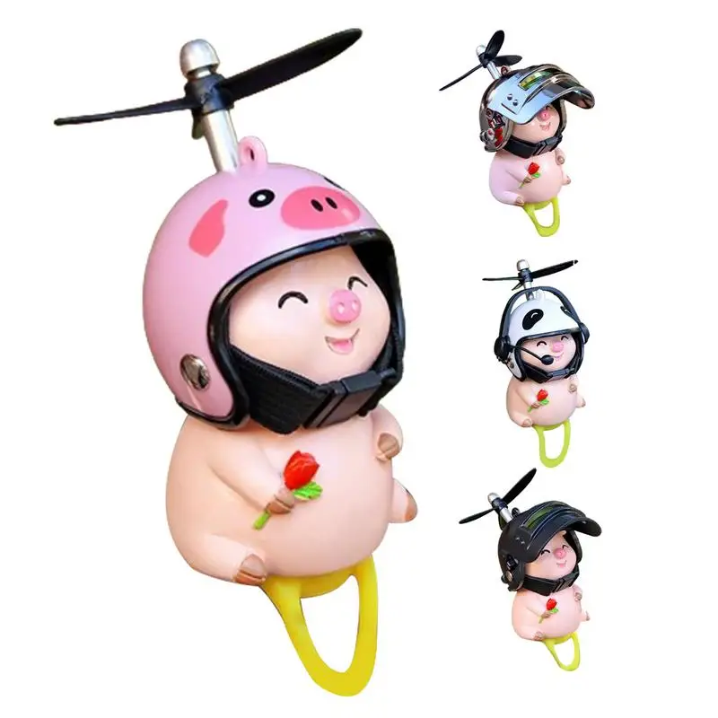

Piggy Doll Ornaments For Car Decoration Cute Lucky Pig Ornaments With Helmet For Motorcycle Bicycle Decoration Accessories