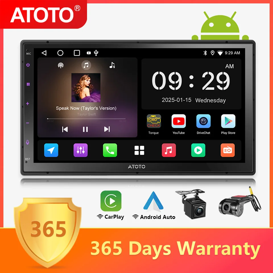 ATOTO 7 inch 2Din Android Car Multimedia Player Wireless Carplay