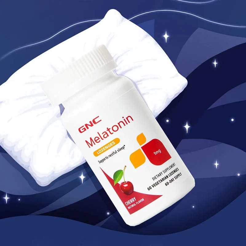 

1 bottle 1mg melatonin cherry flavor tablet can easily improve sleep, supplement nutrition and health food Antioxidant damage