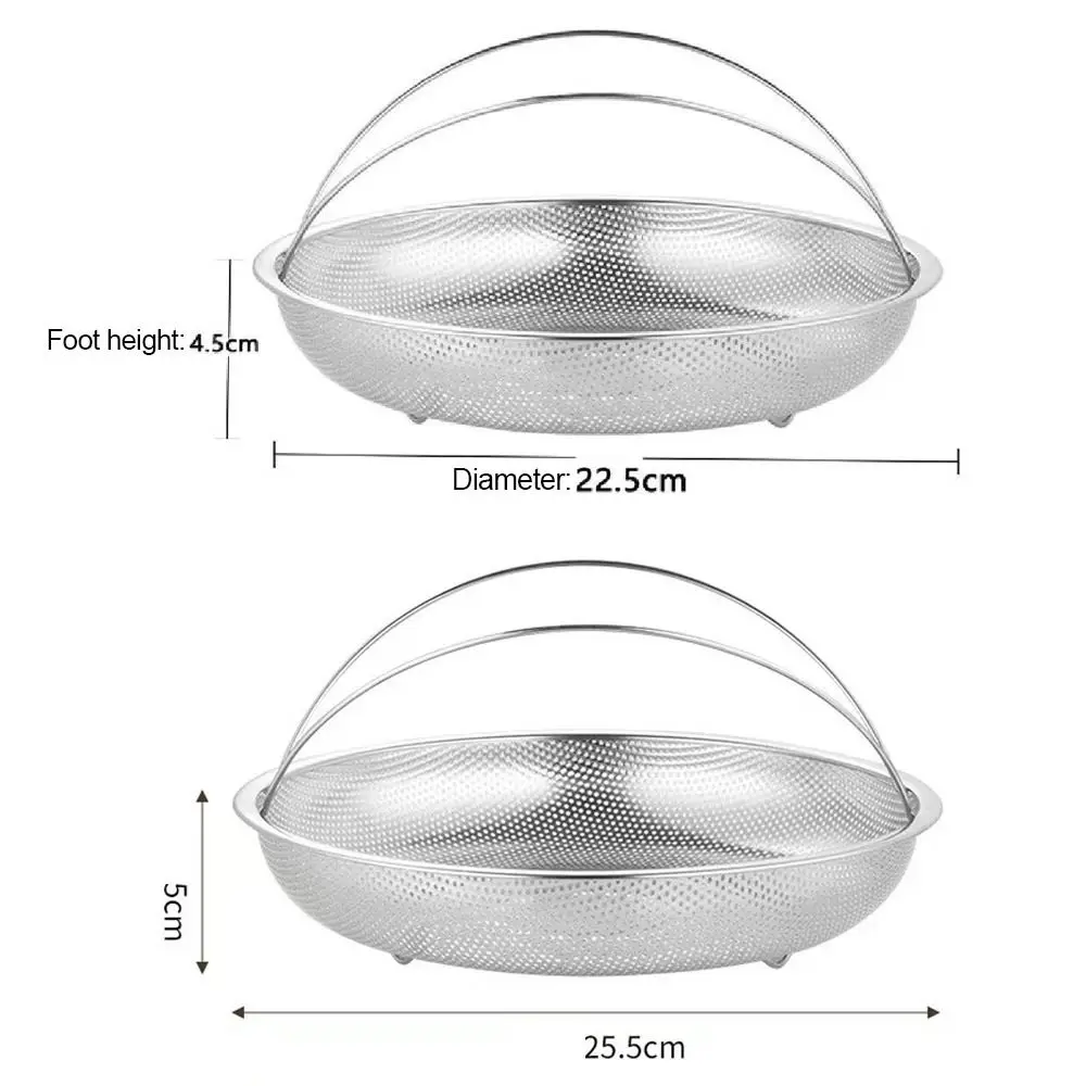 Steamer rack,steamer basket Steamer Shelf Food Steamer Basket Cooking Utensils Stainless Steel Pressure Cooker Basket Handle Pot Steaming