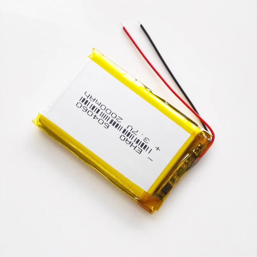 Bateria Recarregável Lipo do Polímero do Lítio para Mp3 Dvd Pad Câmera Alto-falante Gravador Gps dv 6*40*60 mm Peças 3.7v 2000mah 604060 - Image 6
