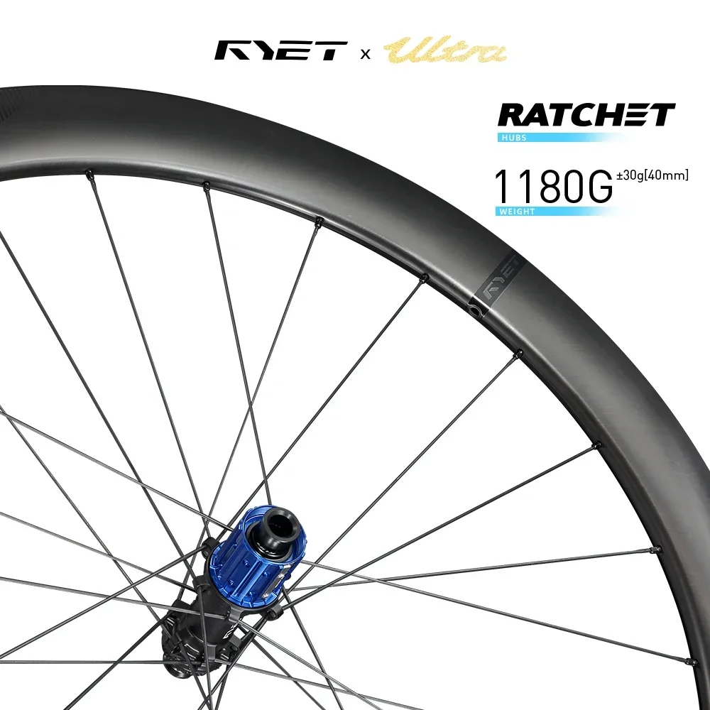 RYET Disc Brake 1180g Super Light Road Carbon Wheels Bicycle Wheelsets Ceramic Tubless Clincher Ratchet 36T Hub Cycling Parts - Image 3