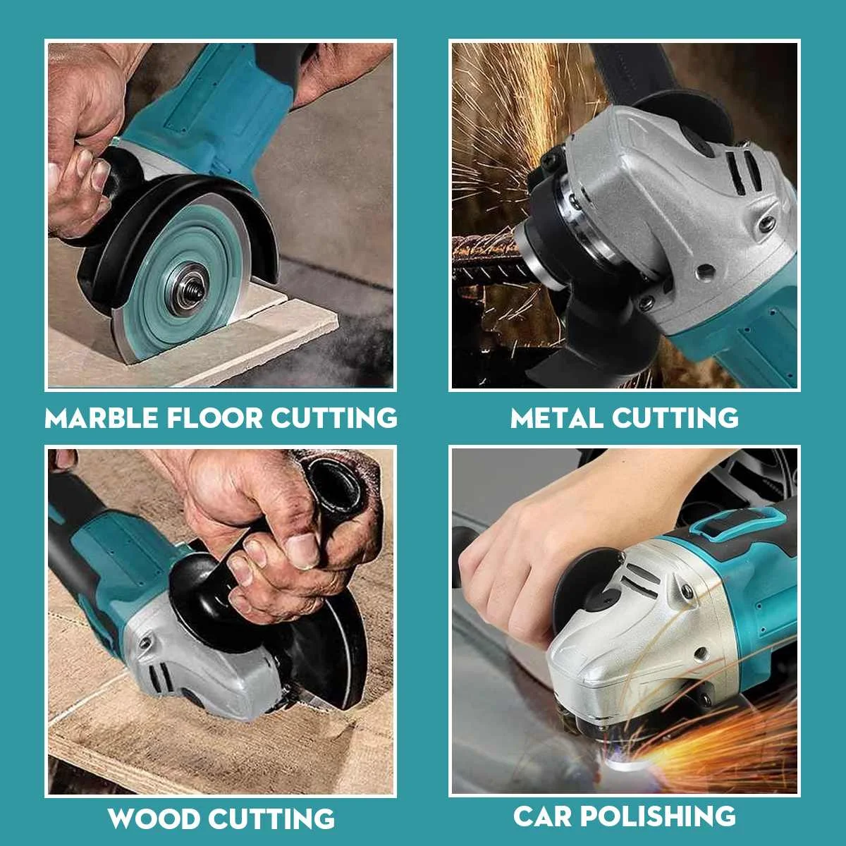 1600W 125mm Brushless Angle Grinder Polishing Cordless Grinder Polisher Grinding Cutting Machine For Makita 18V Battery 3