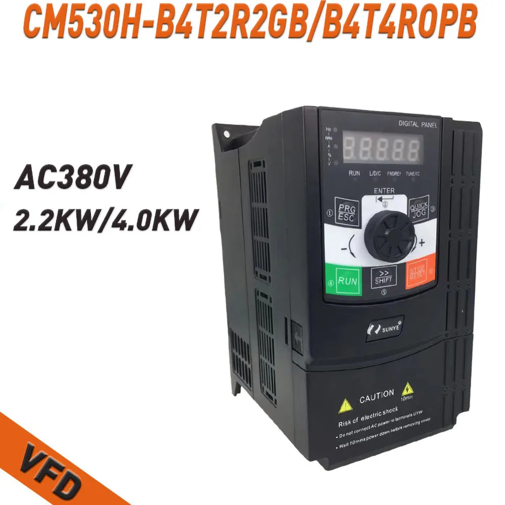 

CM530H-B4T2R2GB/4R0GB VFD Frequency Converter 2.2 /4.0KW 380V Three-Phase Input Engraving Machine Spindle Motor Speed Controller