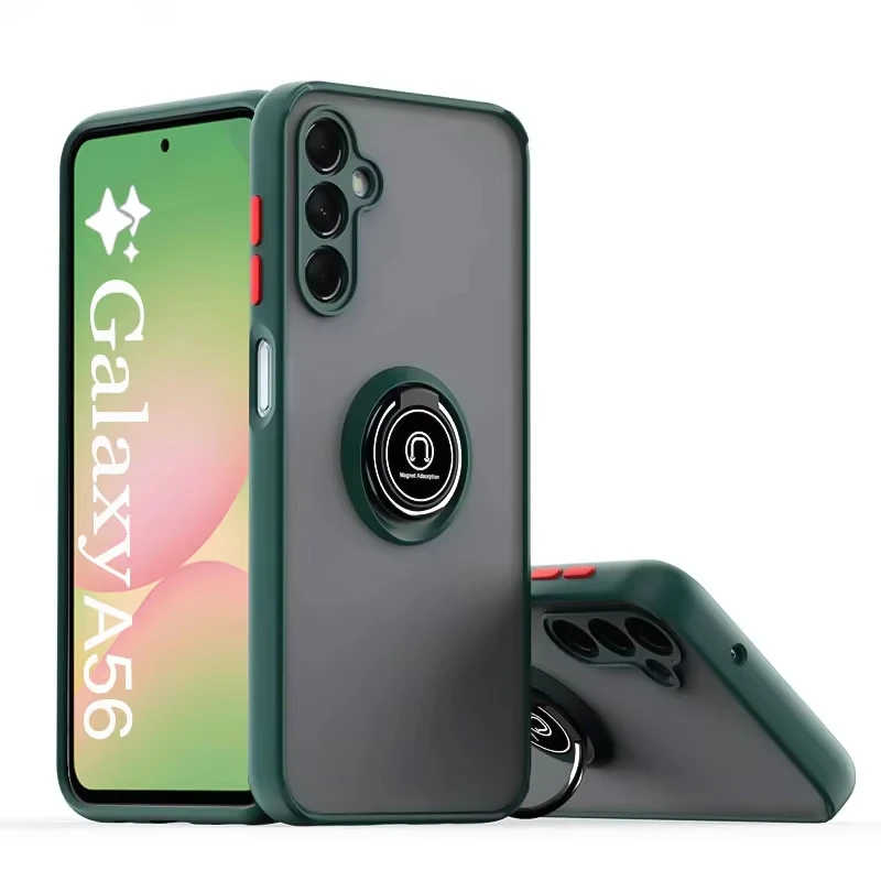 Shockproof Phone Case with Ring Stand Holder and Enhanced Protection