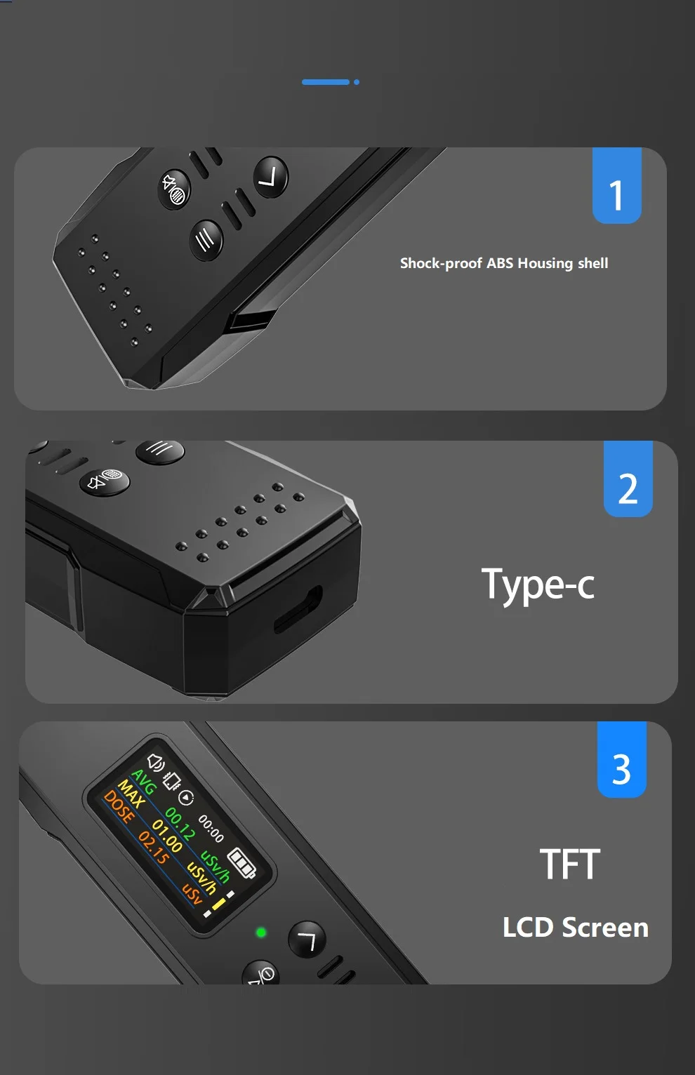 Radiation Detector Geiger Counter Nuclear Radiation Detector Alpha Beta Gamma X Ray Dosimeter Personal