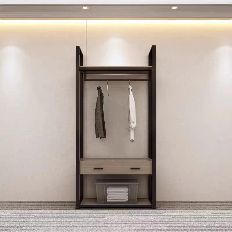 

Factory Customized Luggage Stand Melamine Hotel Bedroom Furnitures Hotel Guest Room Coat Hanger