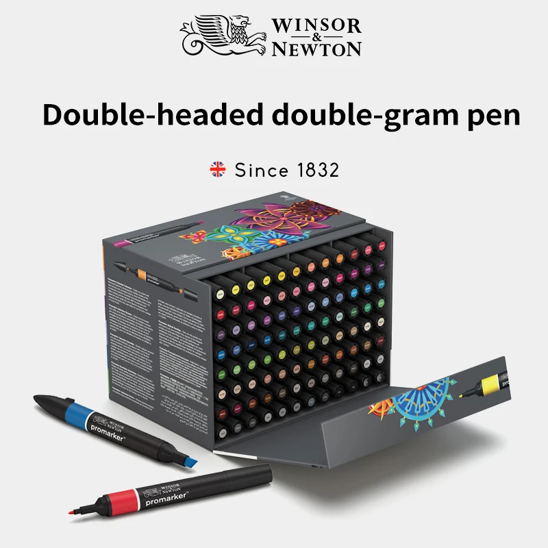 Winsor Newton 1 шт. двусторонний художественный маркер ручка манга наконечник на