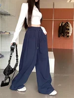 Straight Wide Leg Loose Pant Women Fahsion 2025 Spring Summer New Baggy Sweatpants High Waist Csual Street Pants Chic Trousers - Image 5
