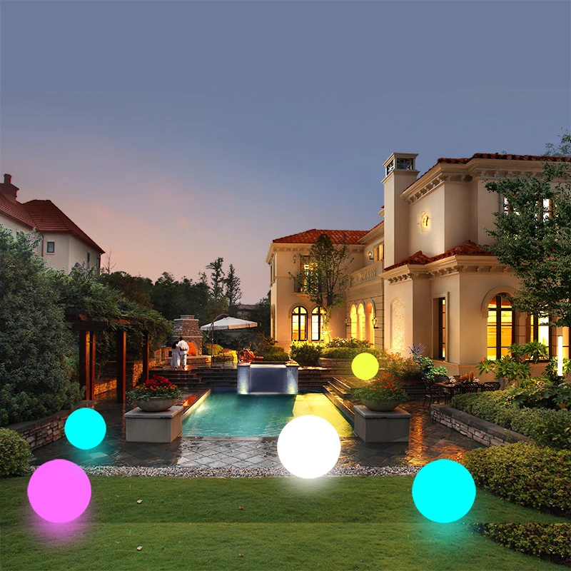 

Remote Control LED Garden Ball Light Outdoor IP65 Waterproof Lawn Lamp Night Home Indoor Dining Room Wedding Party Decoration