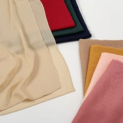 Women Big Size Plain Solid Cotton Rayon Hijab Scarf Lady High Quality Wraps and Shawls Musulman Headband Islamic Turban 180*95Cm