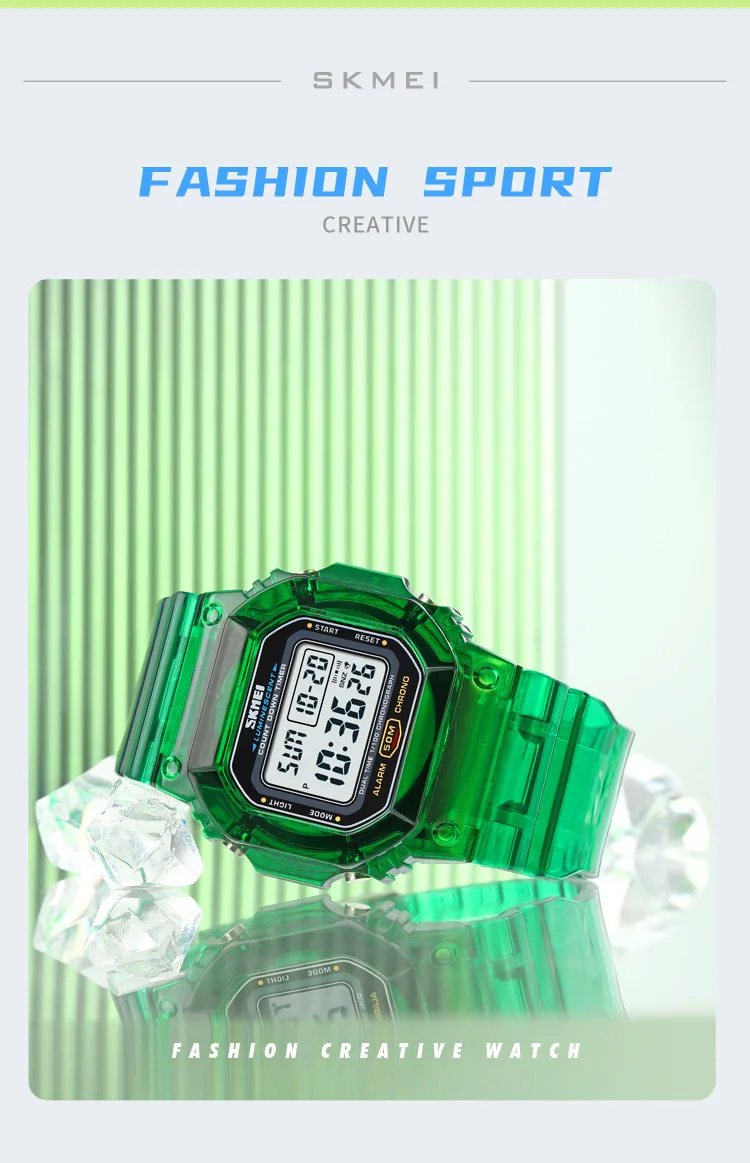 SKMEI 1999 Waterdicht Elektron Horloge Heren Dames Sport Countdown Stopwatch Digitale Horloges Heren Meisjes Klok Reloj Mujer 1622 1629_voghion.com