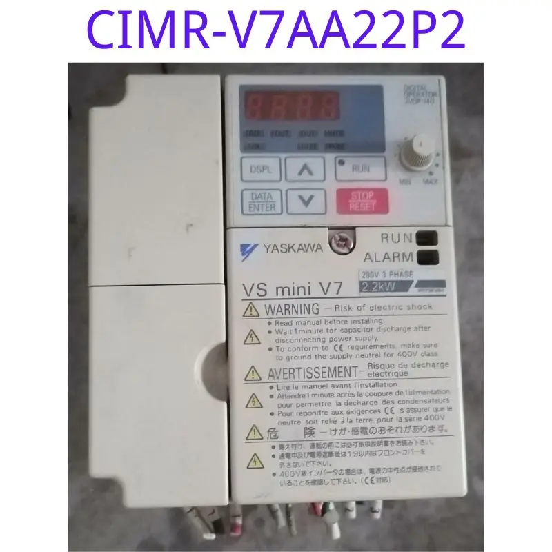 

Used VS-606V7 frequency converter CIMR-V7AA22P2 2.2KW 220V functional test intact