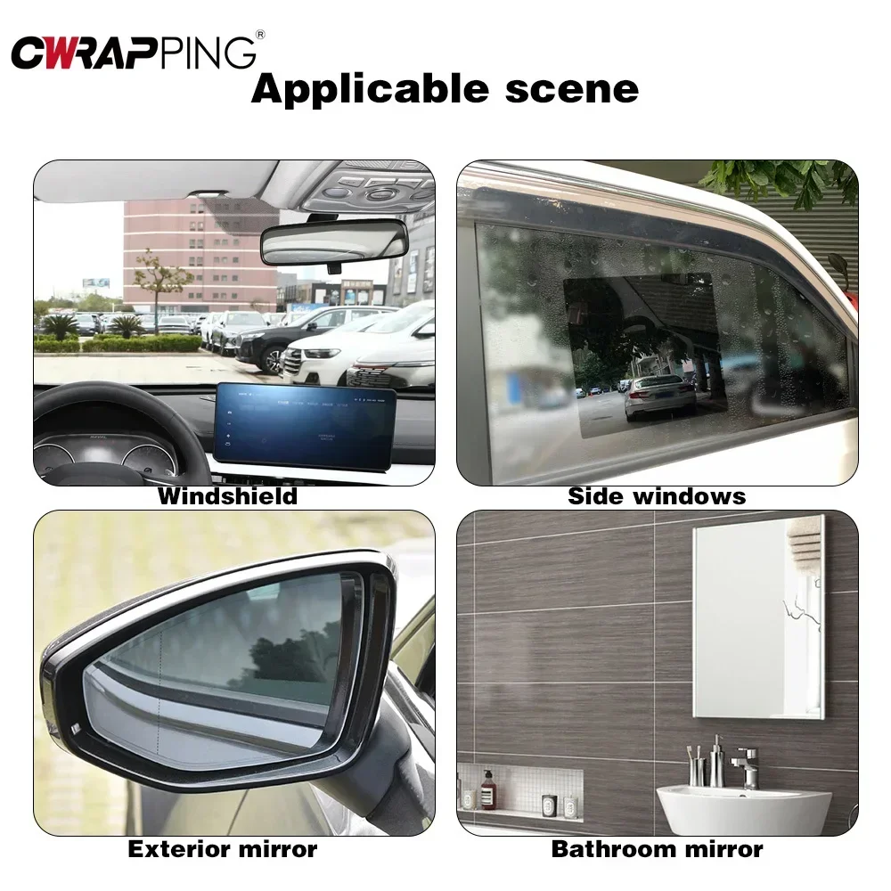 Car Stickers Vinyl Rainproof Waterproof Rearview Window Mirror Clear Protective Film Tuning Rain Proof Auto Accessories 4pcs