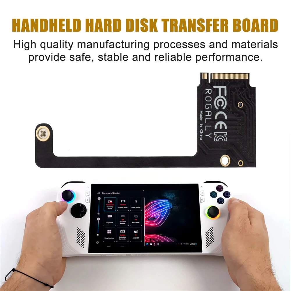 

PCIE4.0 For Rog Ally SSD Memory Card Adapter Converter Transfer Board 90° M2 Transfercard for RogAlly Handheld Board Accessories