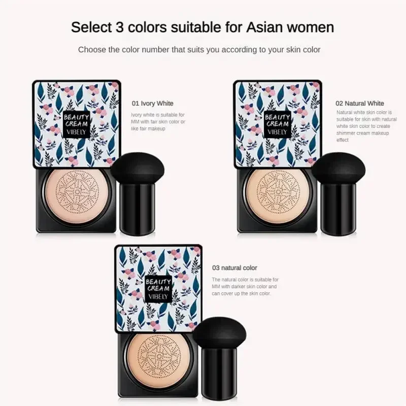 Mushroom Head Air Cushion Cc Cream Foundation Waterproof Facial Cosmetics Bright Make-up Women's Base Makeup Korean,makeup cream,makeup foundation