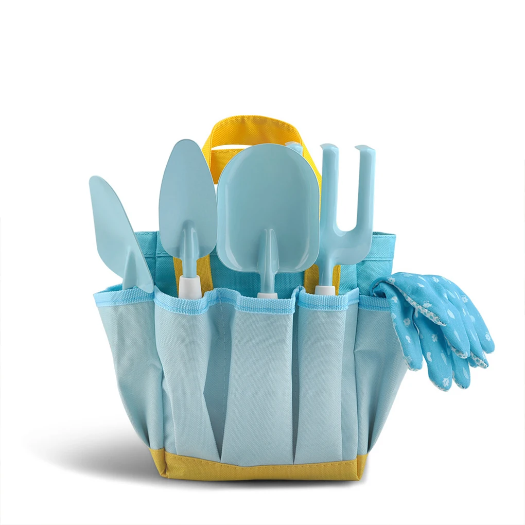 Kids Gardening Tool Set, All in One Garden Toys Set Including Kids Watering Can, Children Gardening Gloves, Shovel, Rake, Apron