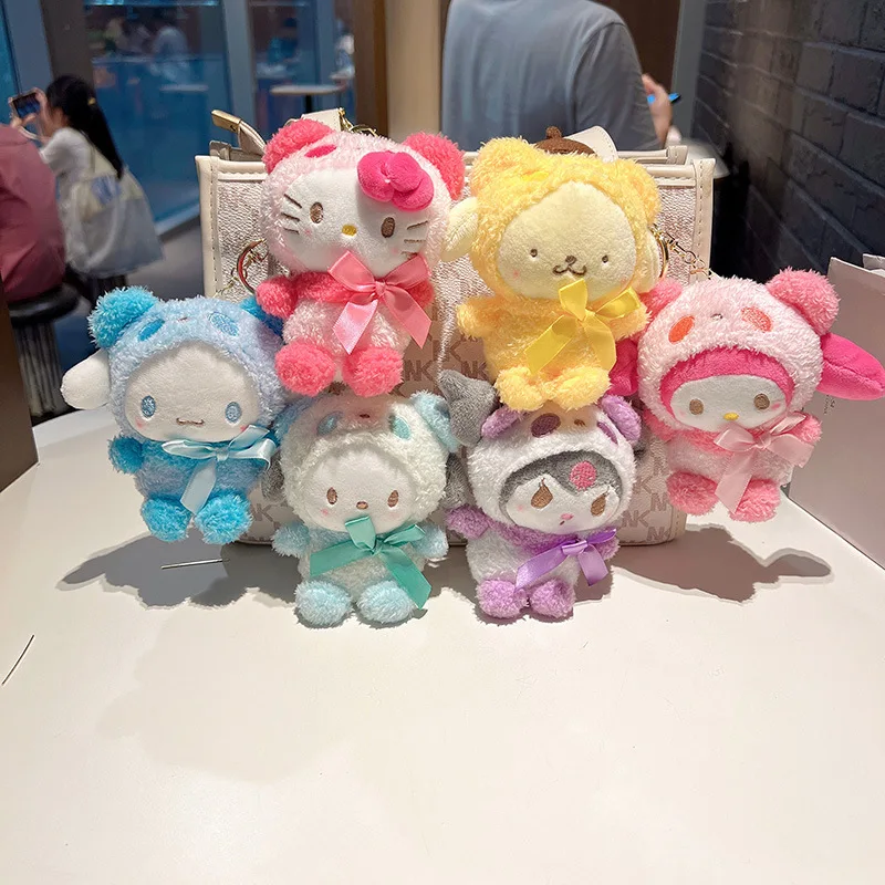 

Kawaii Sanrio мультфильм Kuromi плюшевая подвеска КТ Кот My Melody Cinnamoroll мягкие набивные куклы для подарка на день рождения