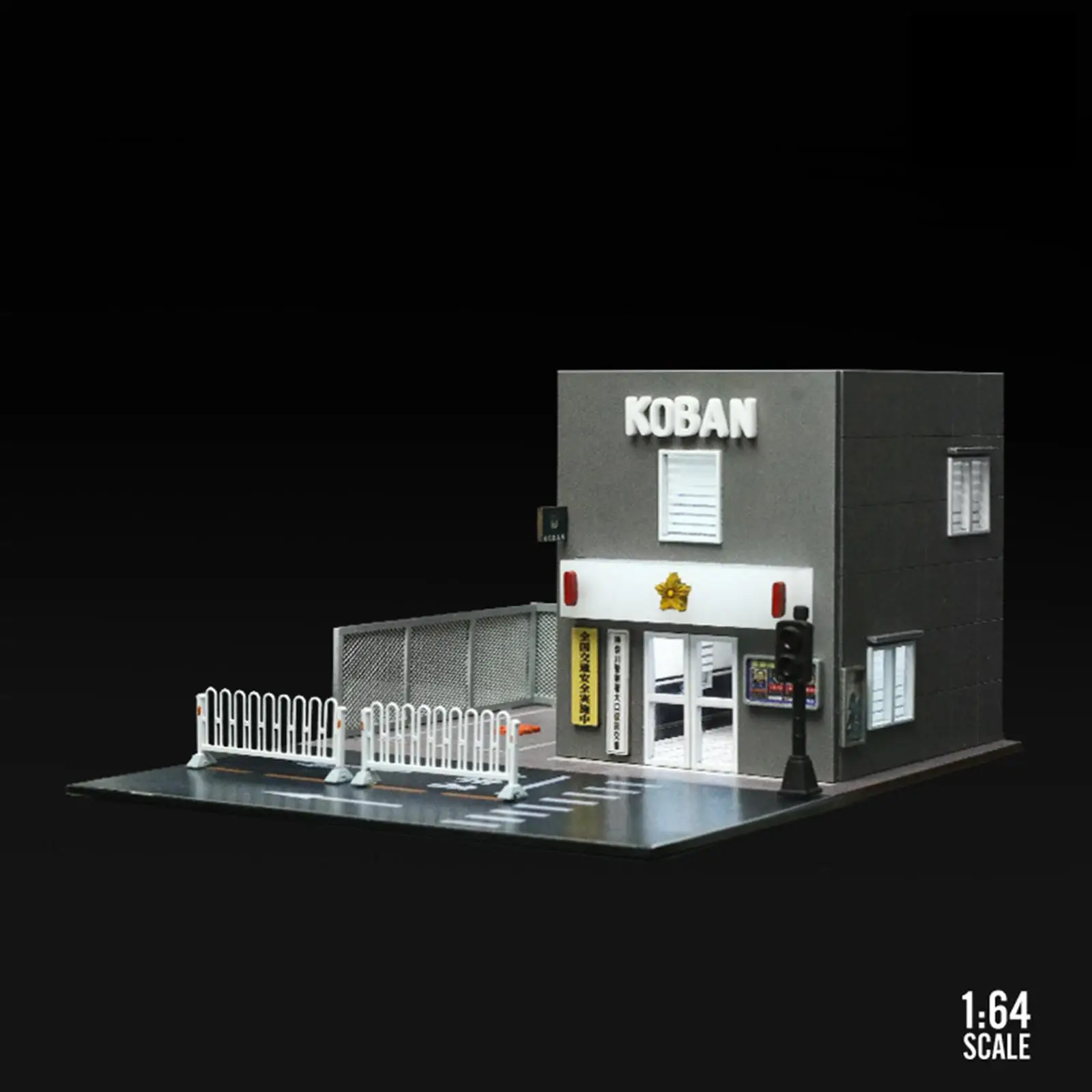 

1:64 Car Garage Diorama Model for Model Train Layout Architectural Building Street Building Micro Landscape Dollhouse Decoration